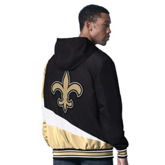 New Orleans Saints G-III Sports by Carl Banks Dual Threat Reversable Full-Zip Hooded Jacket - Black/Charcoal for sale