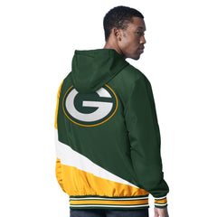 Green Bay Packers G-III Sports by Carl Banks Dual Threat Reversable Full-Zip Hooded Jacket - Green/Charcoal cheap