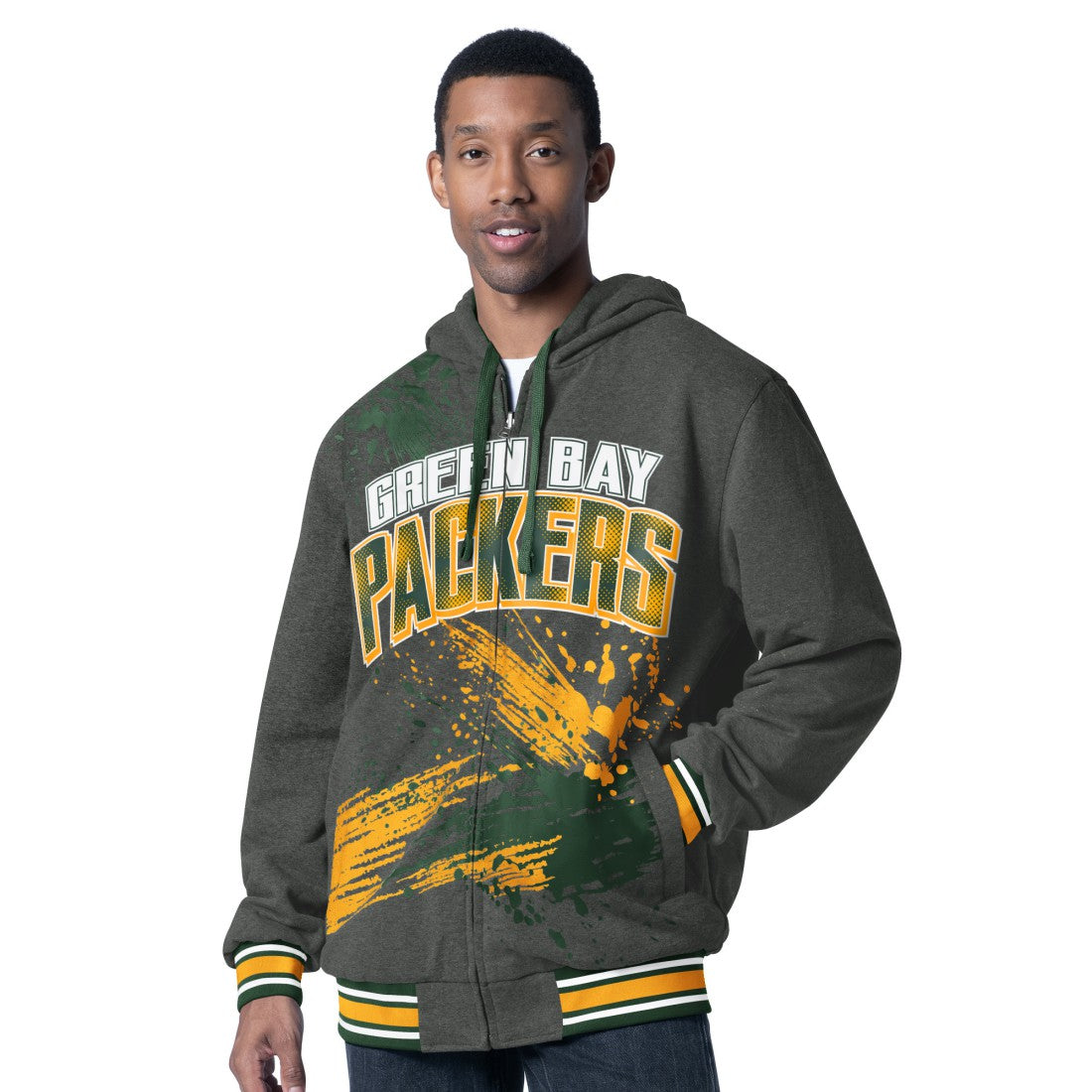 Green Bay Packers G-III Sports by Carl Banks Dual Threat Reversable Full-Zip Hooded Jacket - Green/Charcoal cheap