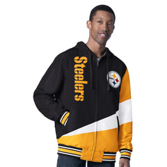 Pittsburgh Steelers G-III Sports by Carl Banks Dual Threat Reversable Full-Zip Hooded Jacket - Black/Charcoal online