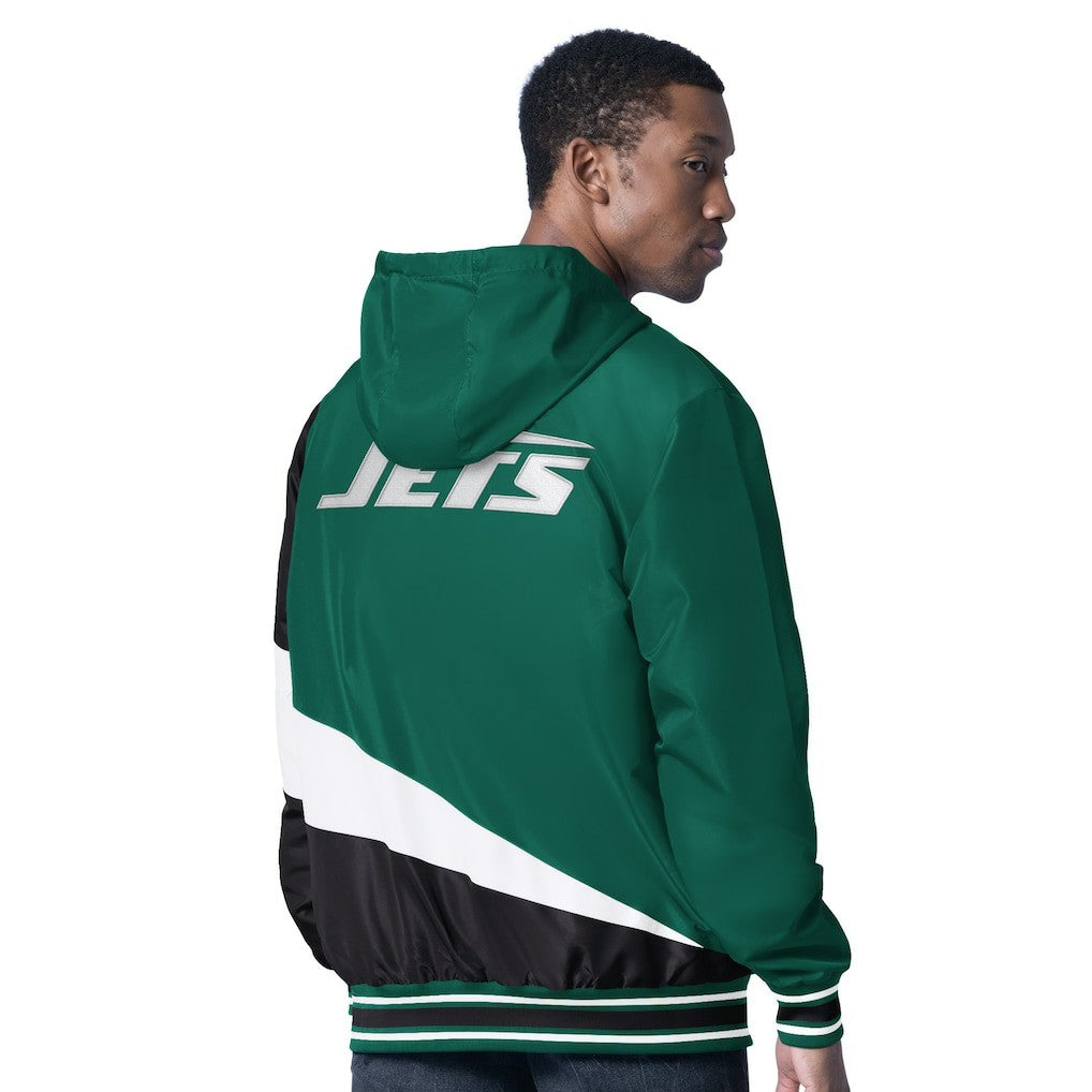 New York Jets G-III Sports by Carl Banks Dual Threat Reversable Full-Zip Hooded Jacket - Green/Charcoal for sale