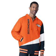 Denver Broncos G-III Sports by Carl Banks Dual Threat Reversable Full-Zip Hooded Jacket - Orange/Charcoal outlet