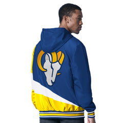 Los Angeles Rams G-III Sports by Carl Banks Dual Threat Reversable Full-Zip Hooded Jacket - Royal/Charcoal online