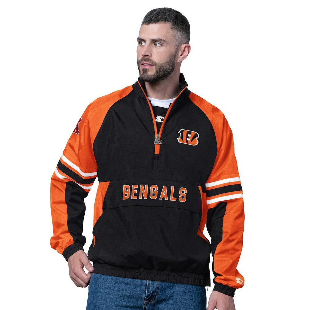 Cincinnati Bengals Starter Prospect Half-Zip Pullover - Black sale