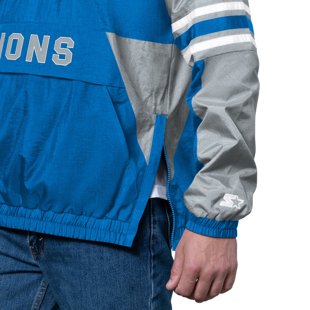 Detroit Lions Starter Prospect Half-Zip Pullover - Blue on sale