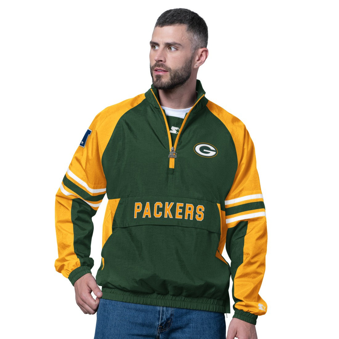 Green Bay Packers Starter Prospect Half-Zip Pullover - Green online