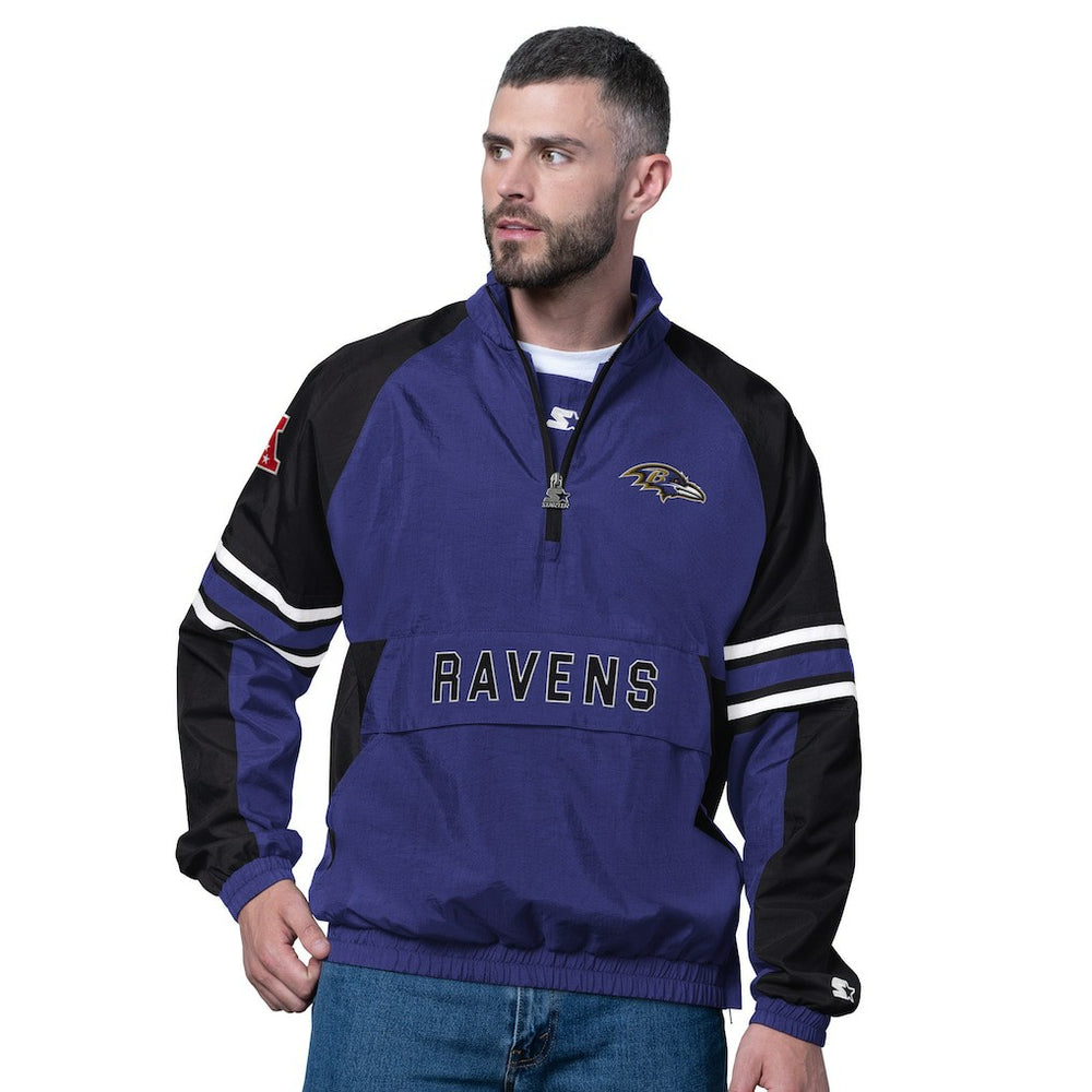 Baltimore Ravens Starter Prospect Half-Zip Pullover - Purple online