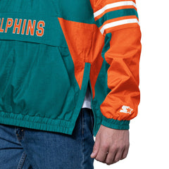 Miami Dolphins Starter Vintage Logo Prospect Half-Zip Pullover - Aqua outlet