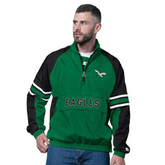 Philadelphia Eagles Starter Vintage Logo Prospect Half-Zip Pullover - Kelly Green outlet