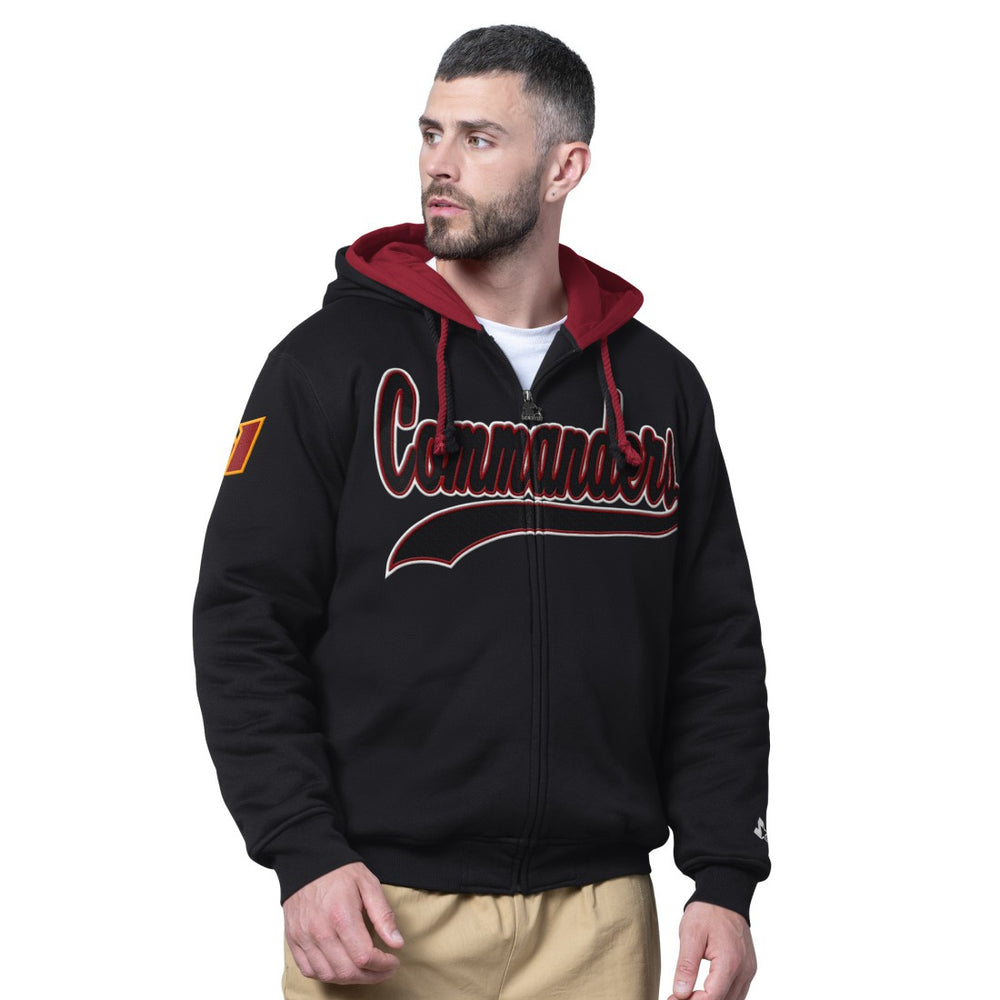 Washington Commanders Starter Big Shot Full-Zip Double Hoodie - Black discount