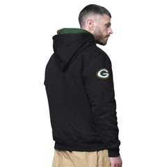 Green Bay Packers Starter Big Shot Full-Zip Double Hoodie - Black outlet