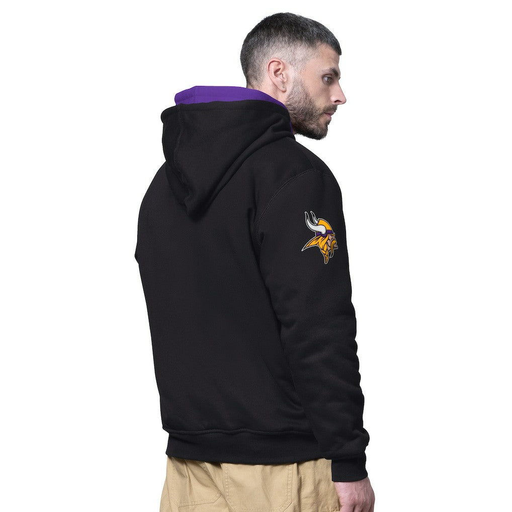 Minnesota Vikings Starter Big Shot Full-Zip Double Hoodie - Black outlet