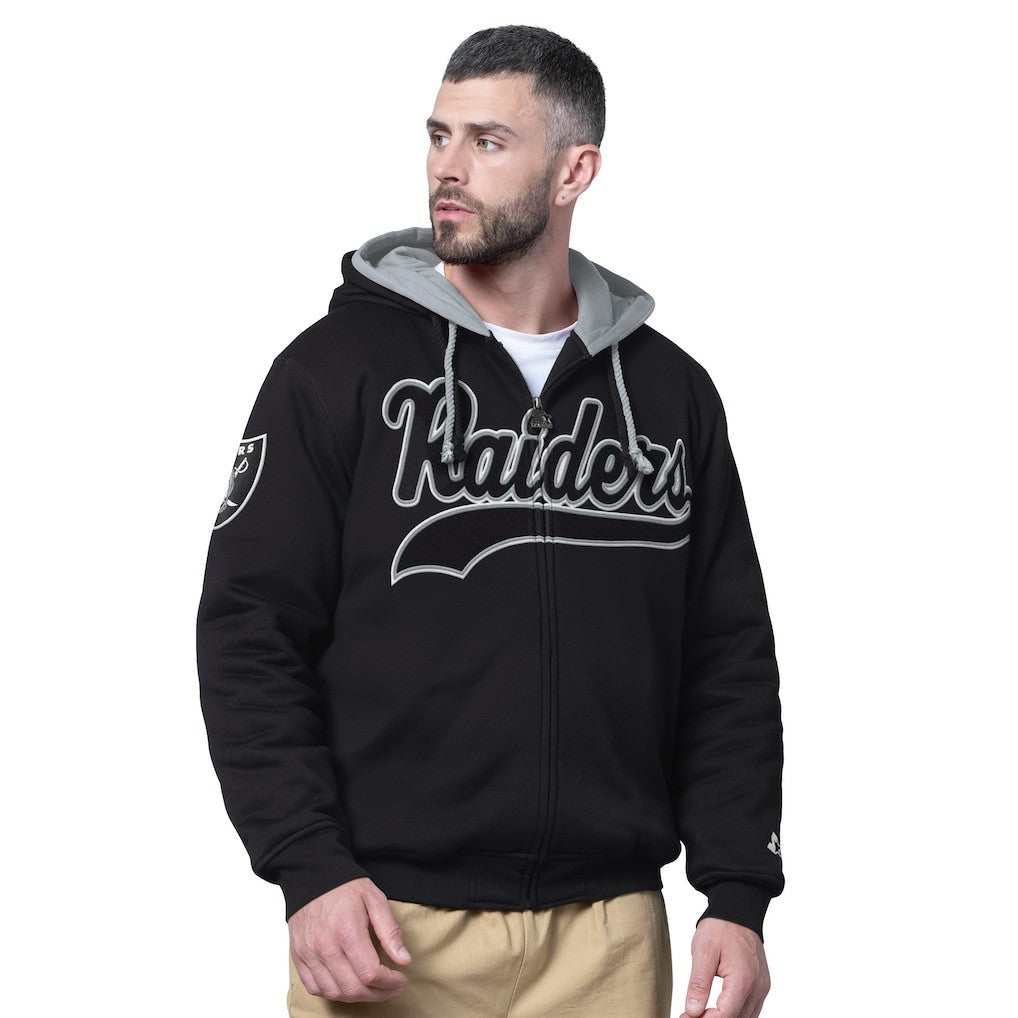 Las Vegas Raiders Starter Big Shot Full-Zip Double Hoodie - Black cheap