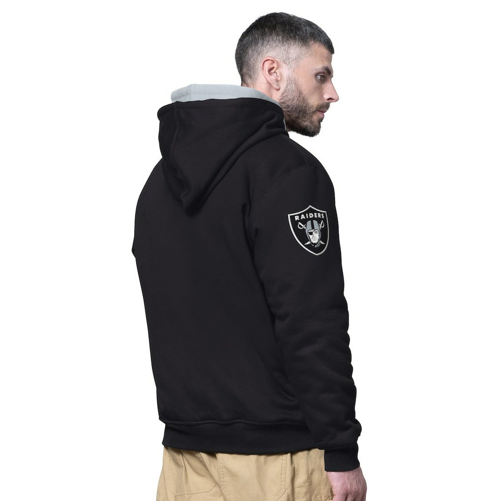 Las Vegas Raiders Starter Big Shot Full-Zip Double Hoodie - Black cheap