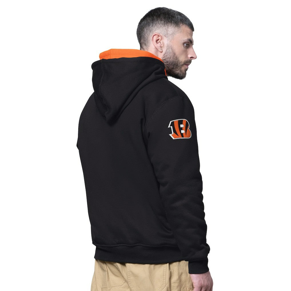 Cincinnati Bengals Starter Big Shot Full-Zip Double Hoodie - Black on sale