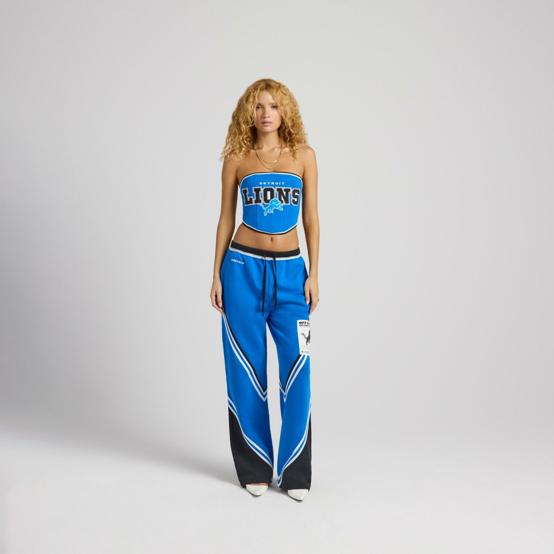Detroit Lions Off Season x NFL Women's Fleece Corset - Blue on sale