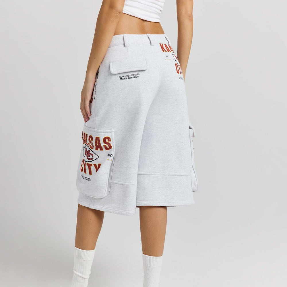 Kansas City Chiefs Off Season x NFL Women's Fleece Cargo Shorts - Heather Gray outlet