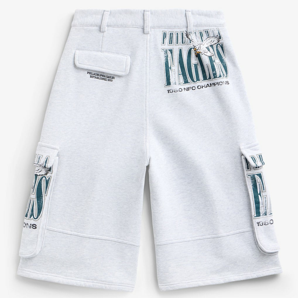 Philadelphia Eagles Off Season x NFL Women's Fleece Cargo Shorts - Heather Gray for sale