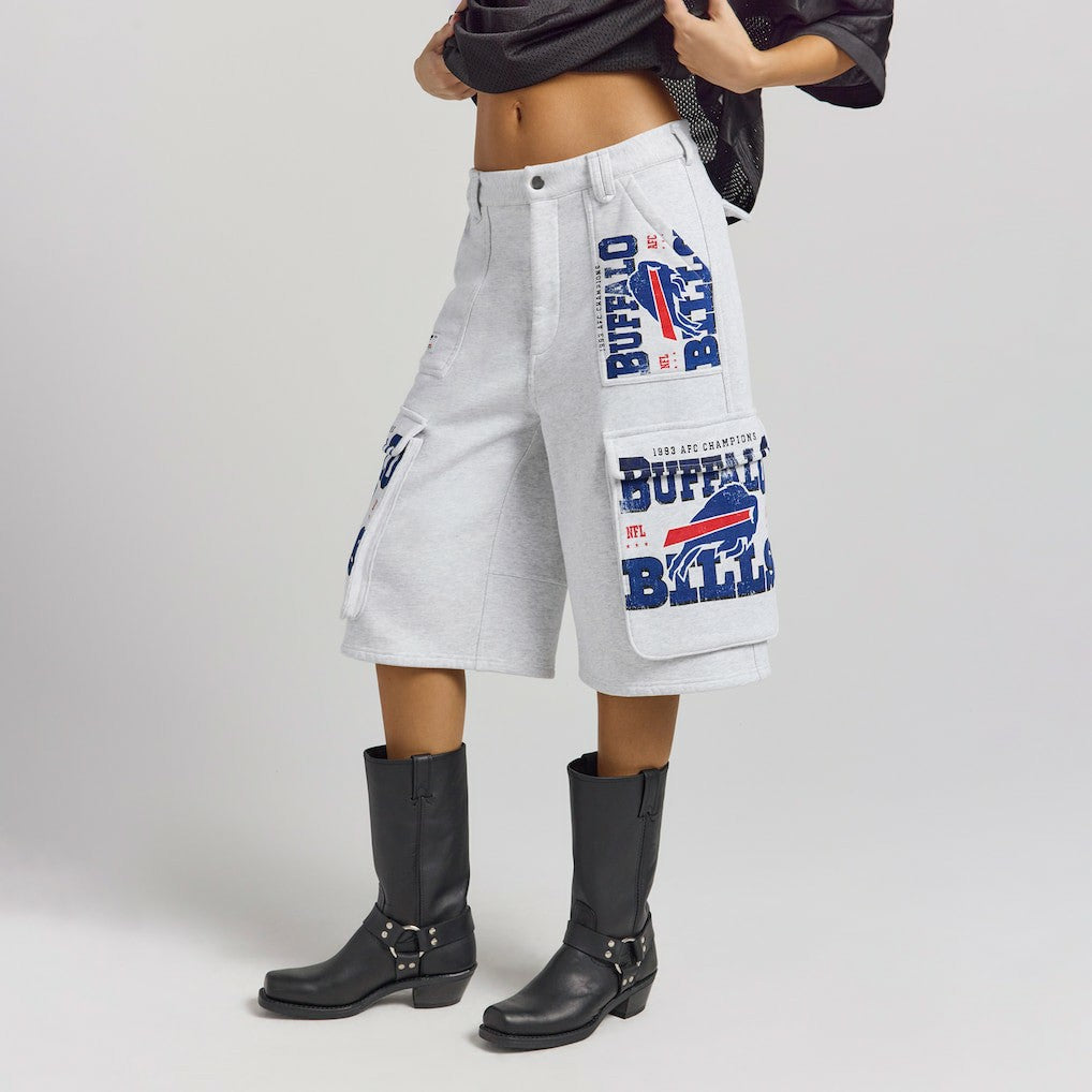 Buffalo Bills Off Season x NFL Women's Fleece Cargo Shorts - Heather Gray on sale