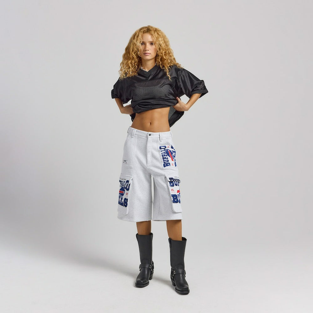 Buffalo Bills Off Season x NFL Women's Fleece Cargo Shorts - Heather Gray on sale