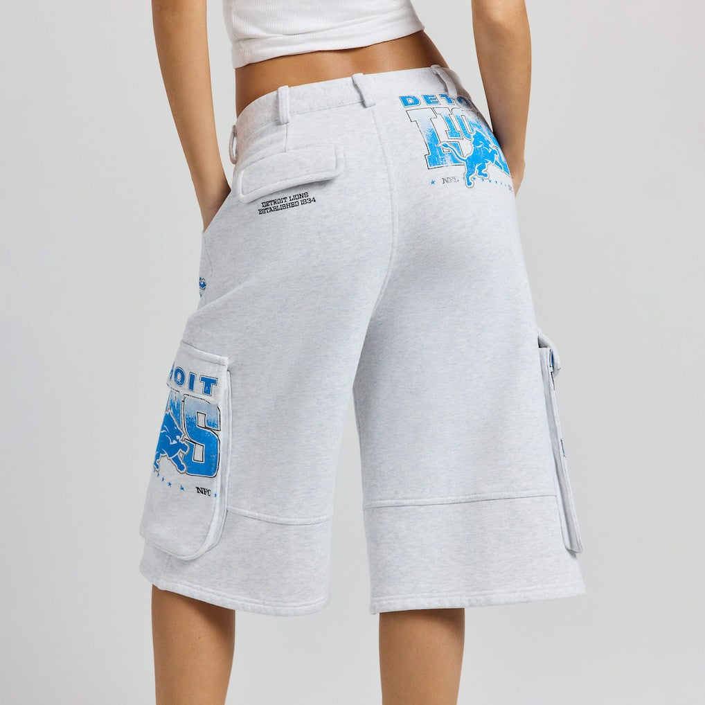 Detroit Lions Off Season x NFL Women's Fleece Cargo Shorts - Heather Gray sale