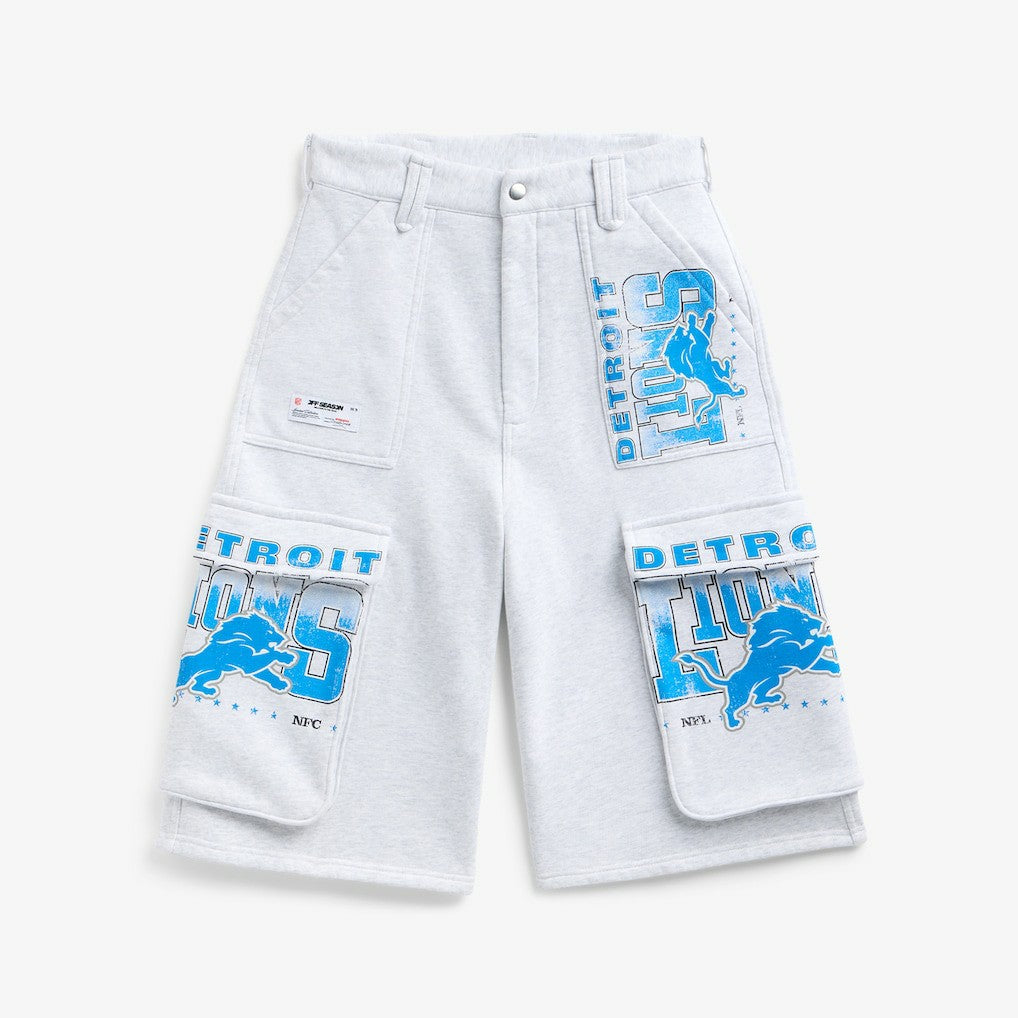 Detroit Lions Off Season x NFL Women's Fleece Cargo Shorts - Heather Gray sale