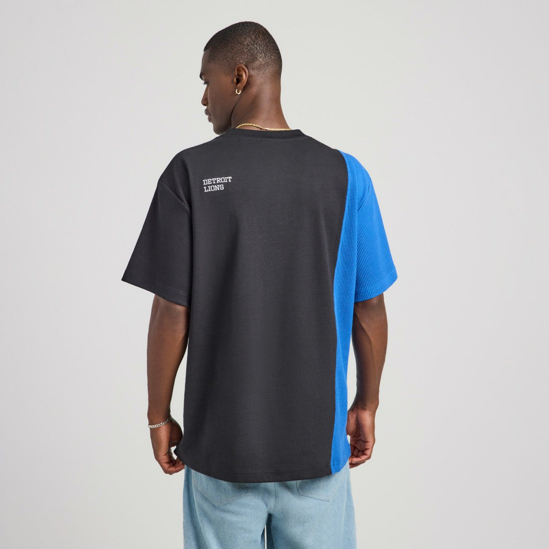Detroit Lions Off Season x NFL Unisex Spliced T-Shirt - Black on sale