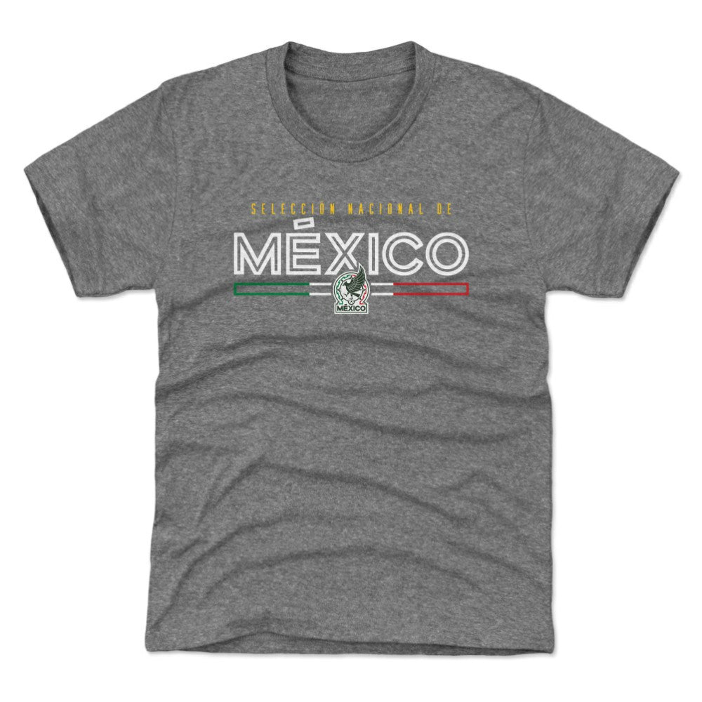 Mexico National Team 500 Level Youth Inline Tri-Blend T-Shirt - Gray for sale