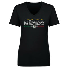 Mexico National Team 500 Level Women's Inline V-Neck T-Shirt - Black outlet