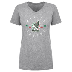 Mexico National Team 500 Level Women's Futbol V-Neck T-Shirt - Heather Gray discount