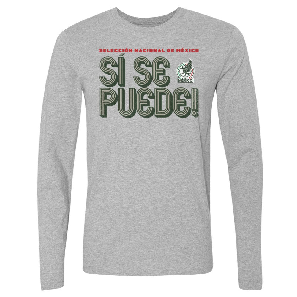 Mexico National Team 500 Level Si Se Puede Inline Bold Long Sleeve T-Shirt - Heather Gray shop