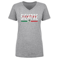 Mexico National Team 500 Level Women's Siempre Contigo V-Neck T-Shirt - Heather Gray online