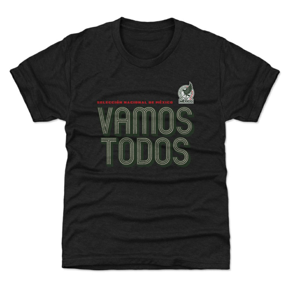 Mexico National Team 500 Level Youth Vamos Todos Inline Bold T-Shirt - Black for sale