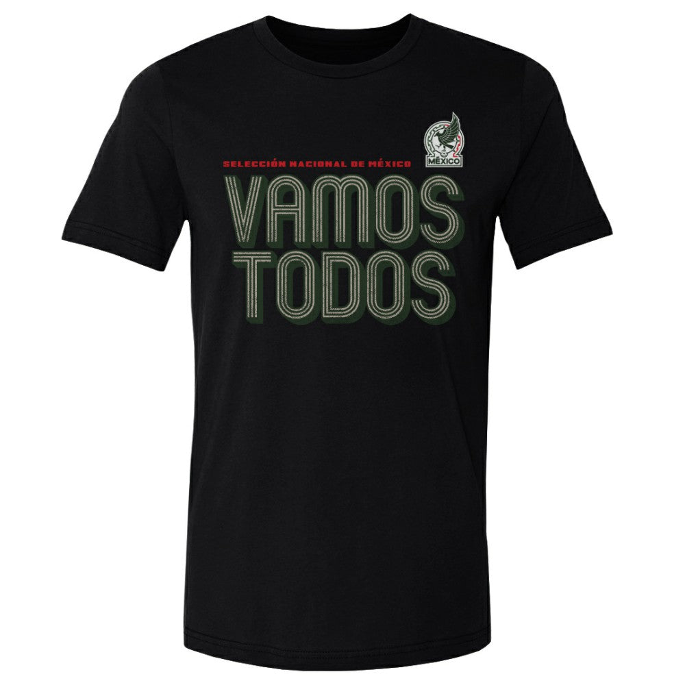 Mexico National Team 500 Level Vamos Todos Inline Bold Cotton T-Shirt - Black shop
