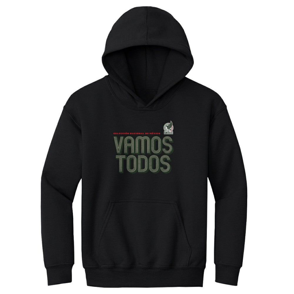 Mexico National Team 500 Level Youth Vamos Todos Inline Bold Pullover Hoodie - Black cheap