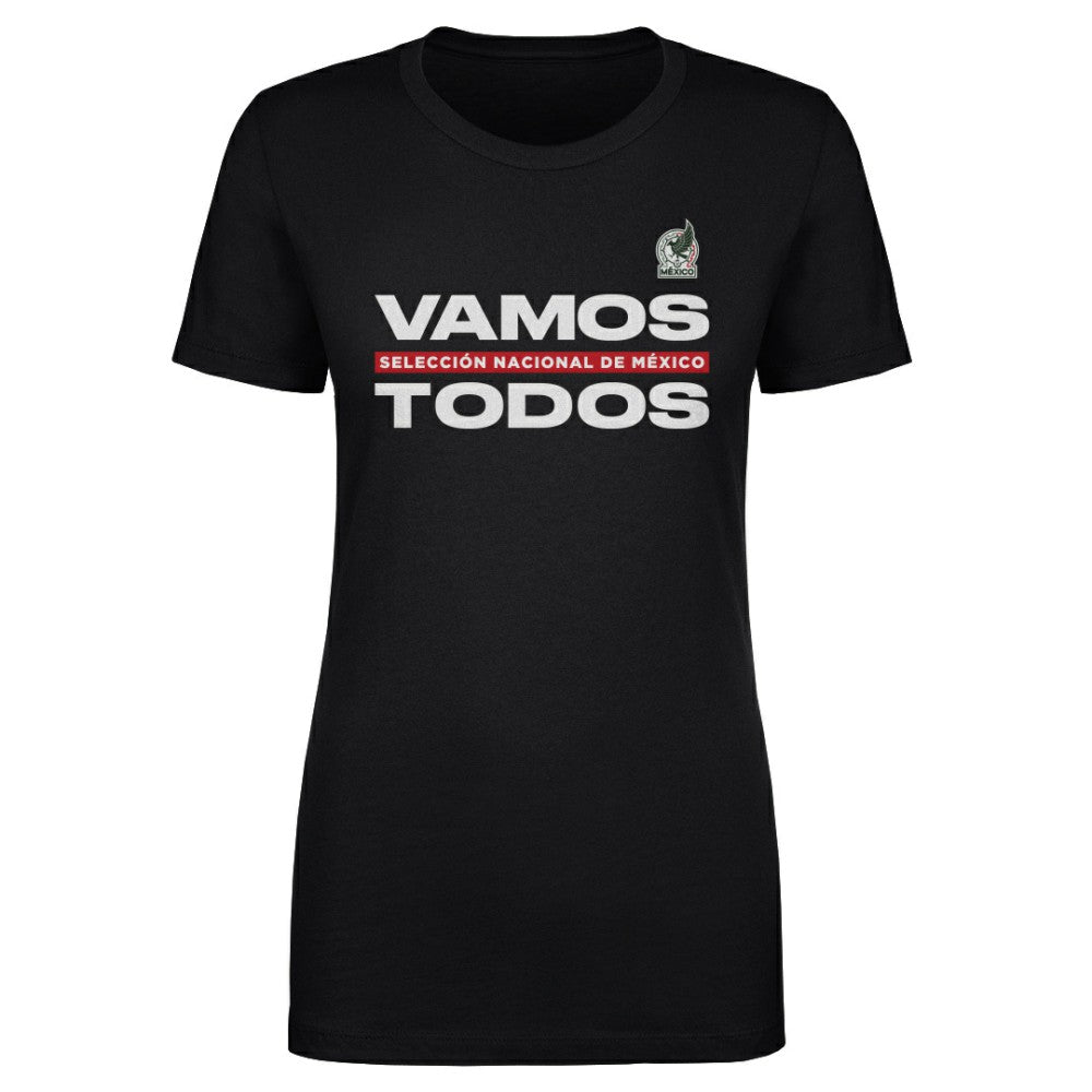 Mexico National Team 500 Level Women's Vamos Todos T-Shirt - Black shop