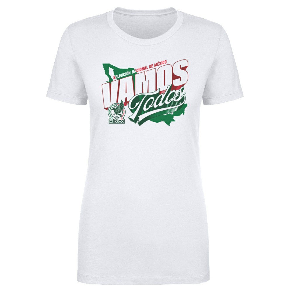 Mexico National Team 500 Level Women's Vamos Todos Country T-Shirt - White cheap