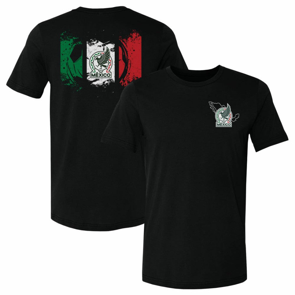 Mexico National Team 500 Level Grunge Flag F&B T-Shirt - Black online
