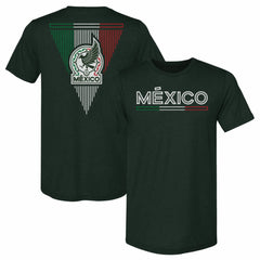 Mexico National Team 500 Level Inline Premium Tri-Blend T-Shirt - Dark Green online
