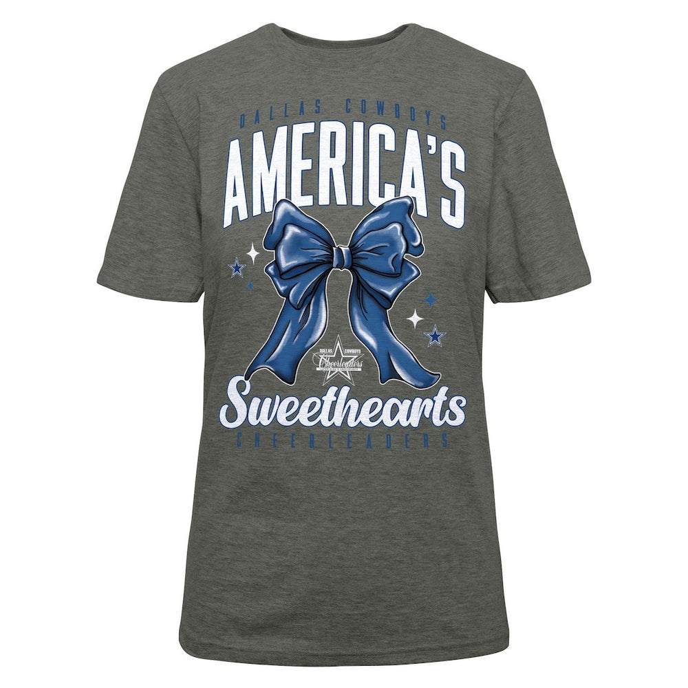 Dallas Cowboys Cheerleaders Women's Sweetheart Bow T-Shirt - Gray on sale