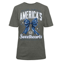 Dallas Cowboys Cheerleaders Women's Sweetheart Bow T-Shirt - Gray on sale