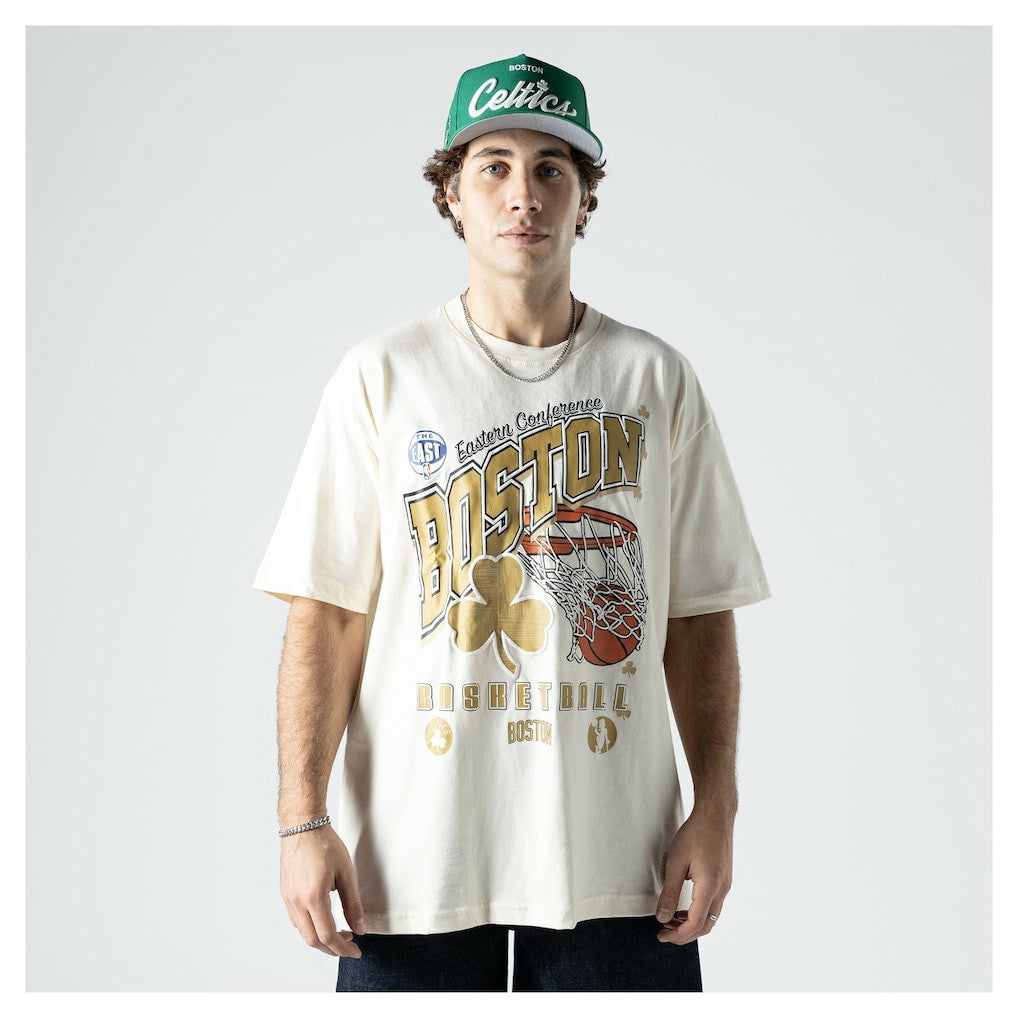 Boston Celtics Oversized City Edition Remix Vintage T-Shirt - Cream outlet