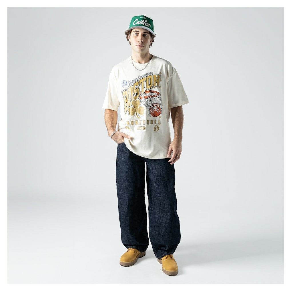 Boston Celtics Oversized City Edition Remix Vintage T-Shirt - Cream outlet