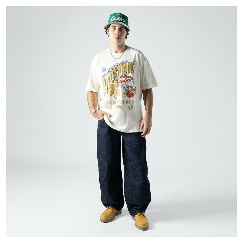 Boston Celtics Oversized City Edition Remix Vintage T-Shirt - Cream outlet