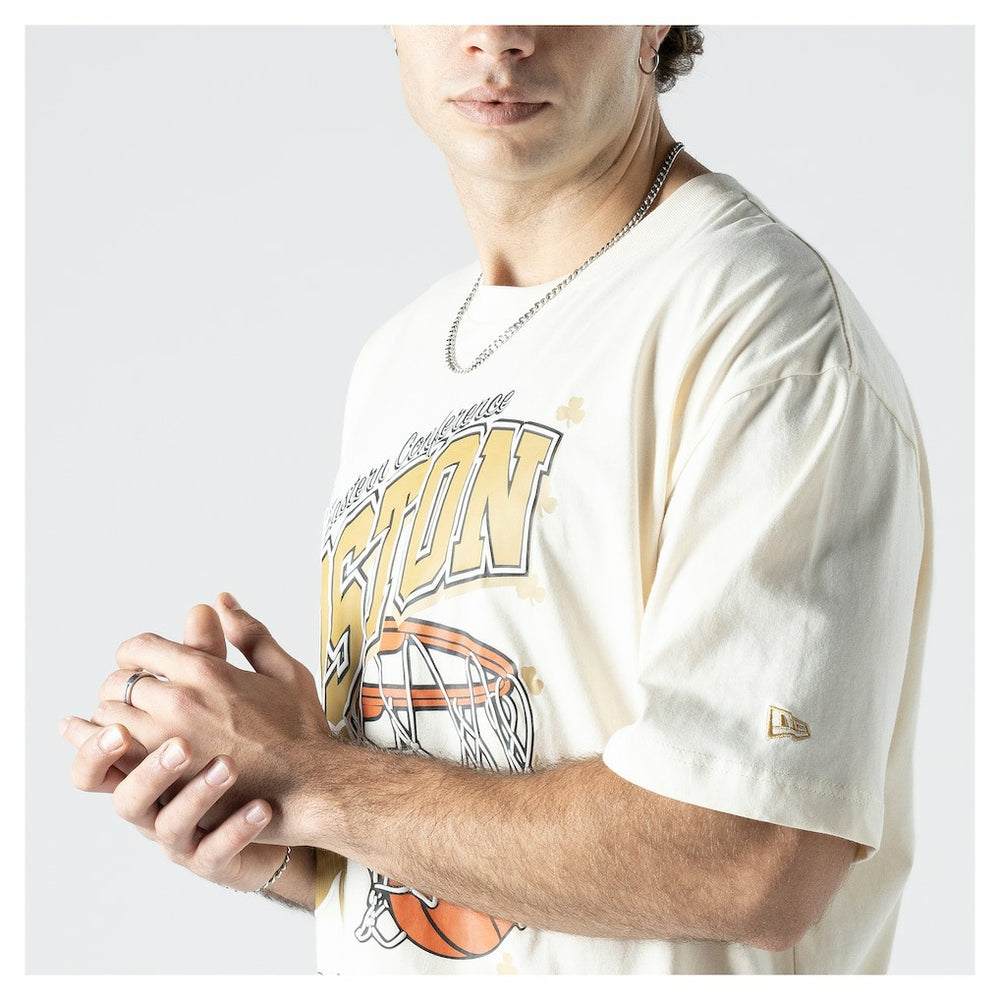 Boston Celtics Oversized City Edition Remix Vintage T-Shirt - Cream outlet