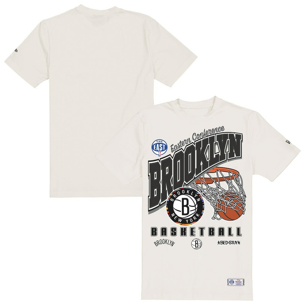 Brooklyn Nets Oversized City Edition Remix Vintage T-Shirt - Cream cheap