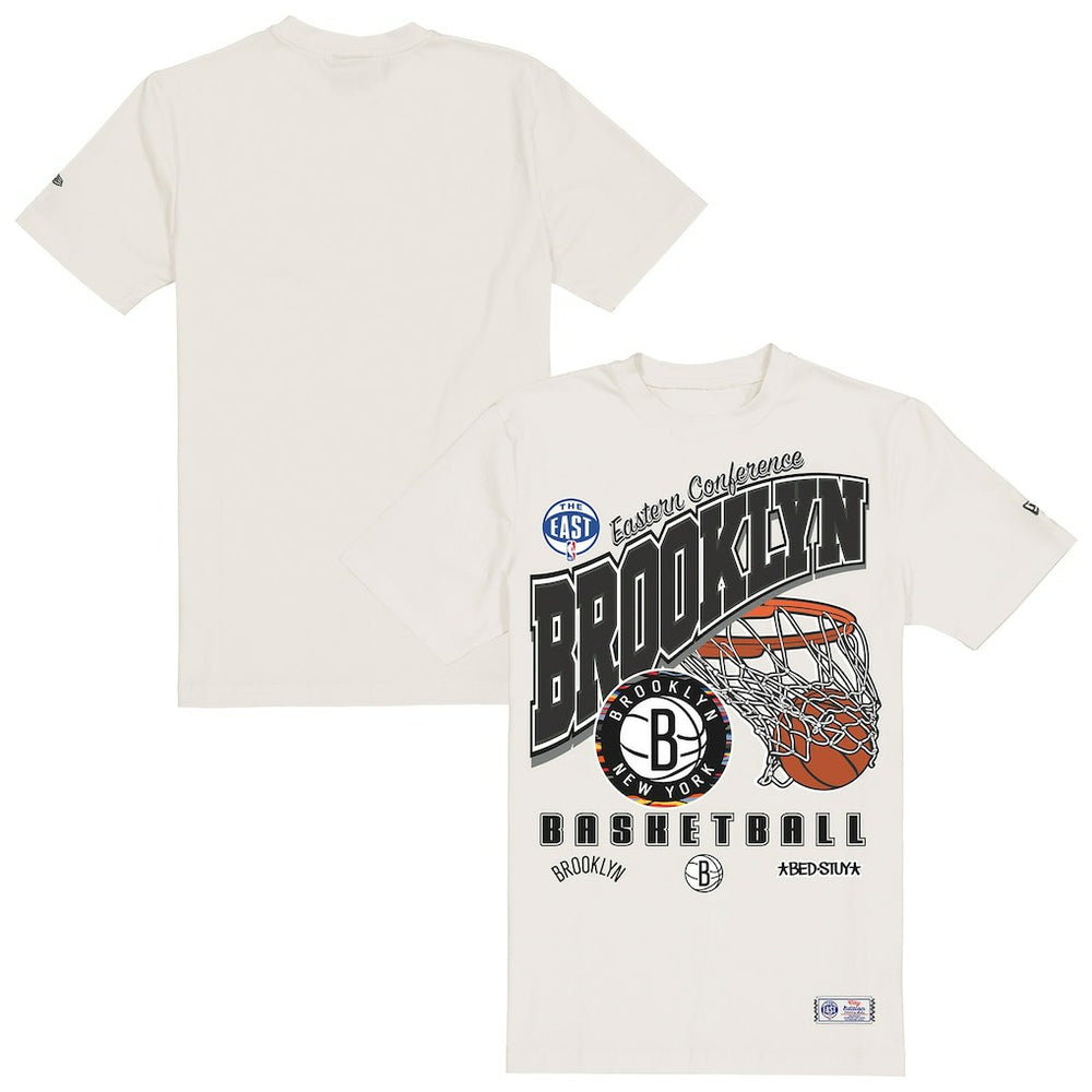 Brooklyn Nets Oversized City Edition Remix Vintage T-Shirt - Cream cheap