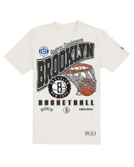 Brooklyn Nets Oversized City Edition Remix Vintage T-Shirt - Cream cheap