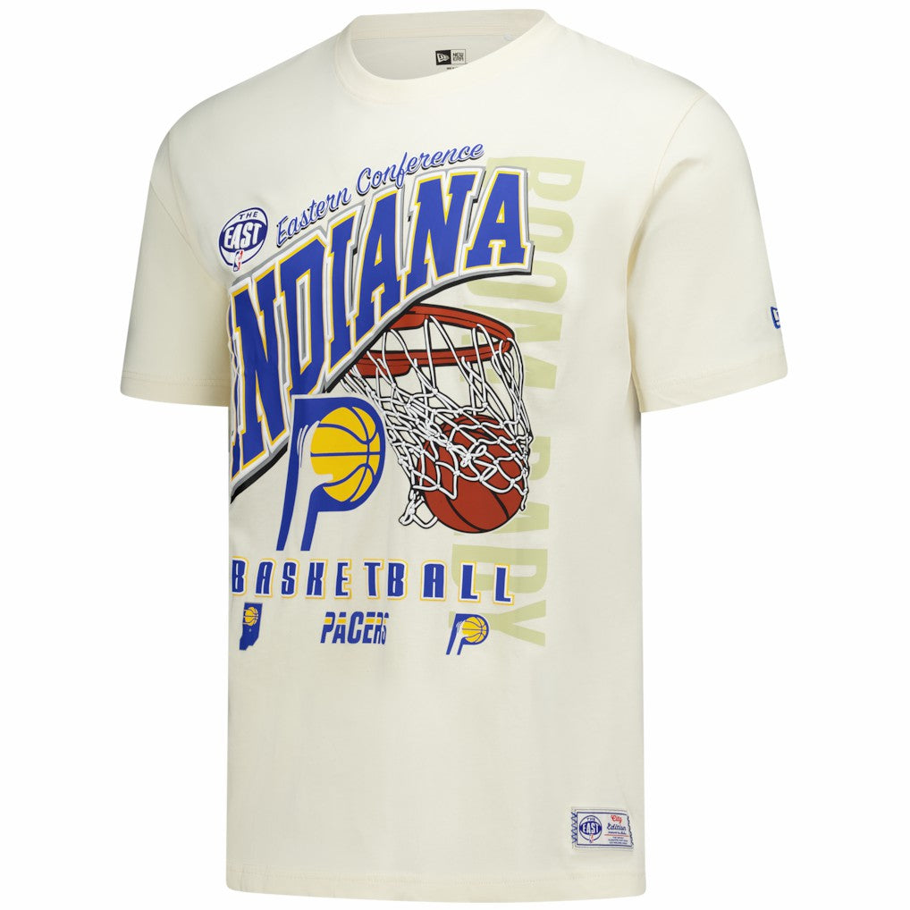 Indiana Pacers Oversized City Edition Remix Vintage T-Shirt - Cream on sale