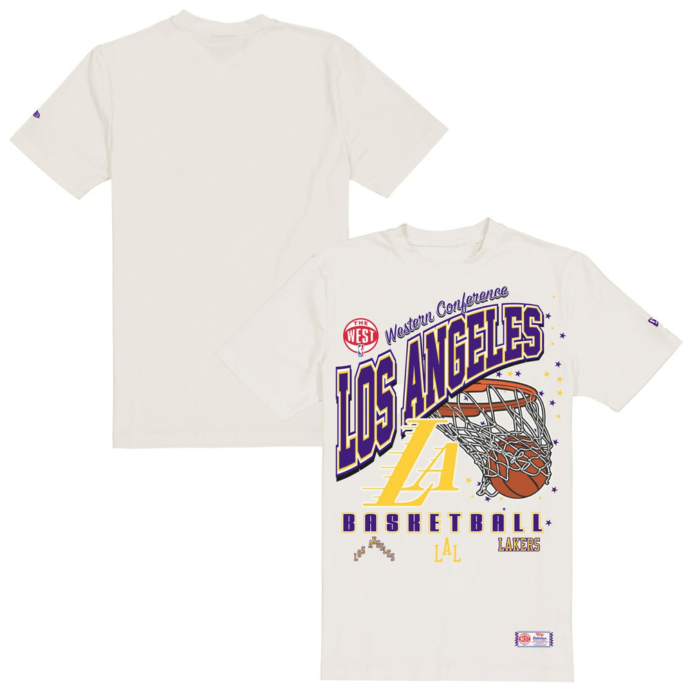 Los Angeles Lakers Oversized City Edition Remix Vintage T-Shirt - Cream cheap